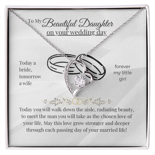 daughter - Today a bride - Forever Love Necklace