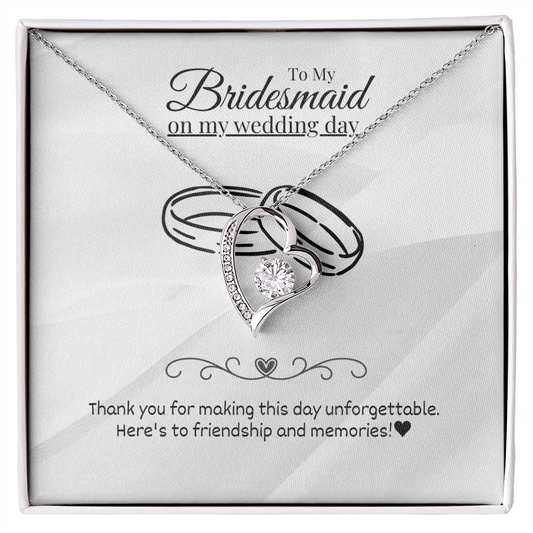 Bridesmaid - Unforgettable - Forever Love Necklace