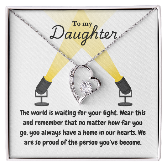 Daughter - Your light - Forever Love Necklace