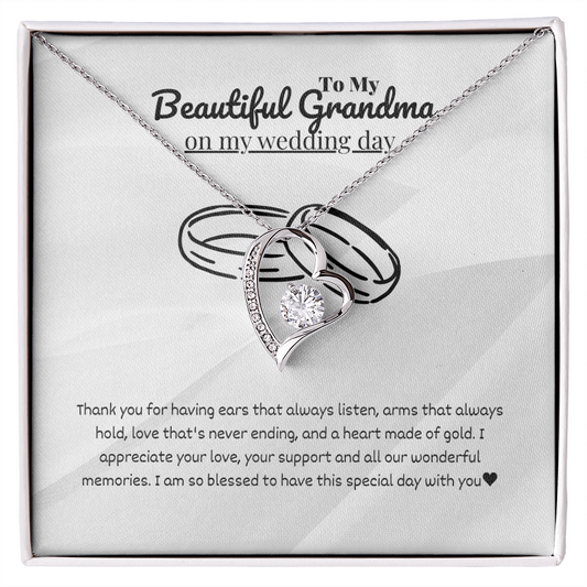 Grandmother - Thank you for having ears - Forever Love Necklace