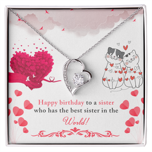 Birthday - To a sister - Forever Love Necklace