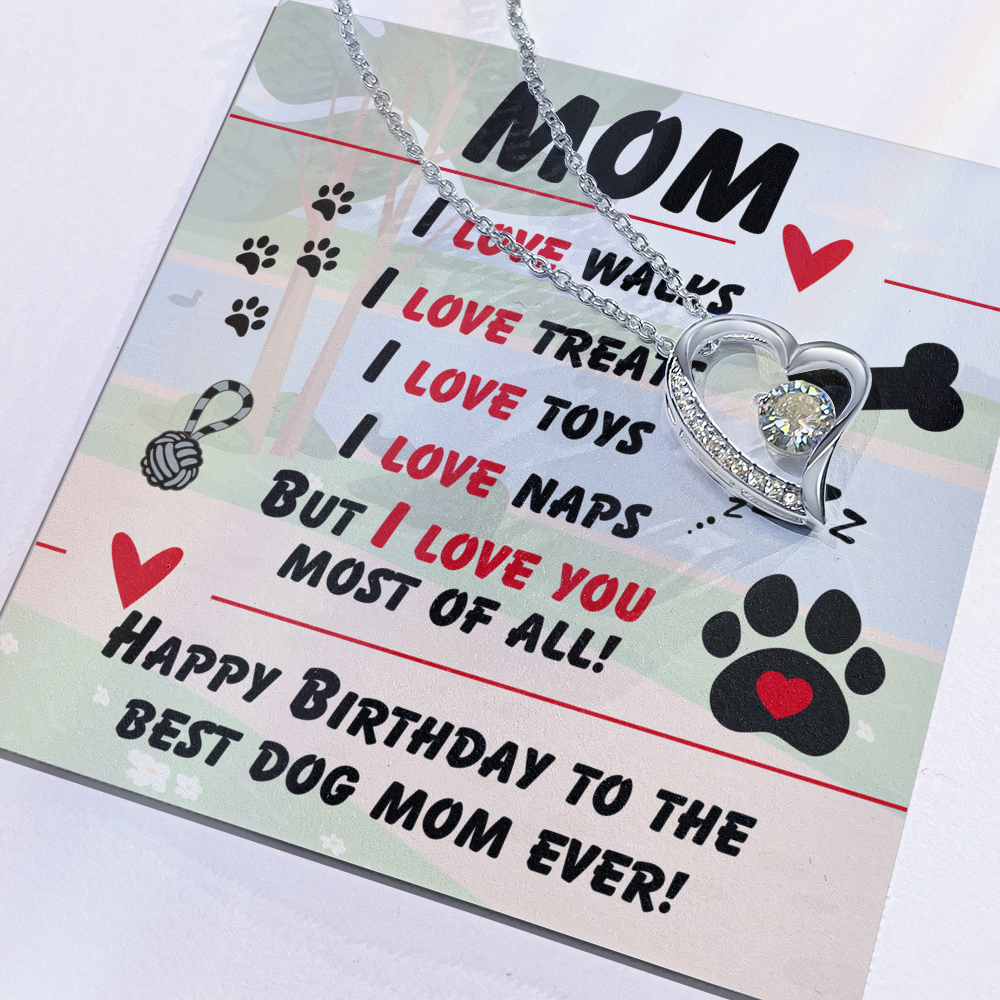 Mom - I love walks - Forever Love Necklace