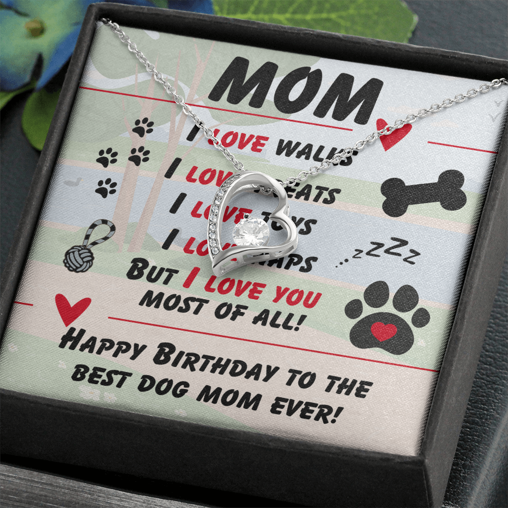 Mom - I love walks - Forever Love Necklace