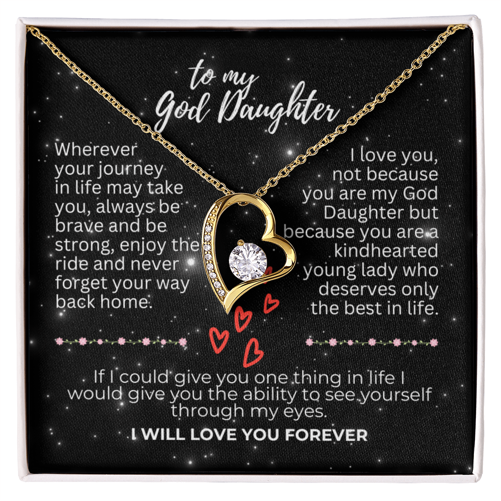 To God Daughter - Wherever your journey - Forever Love Necklace