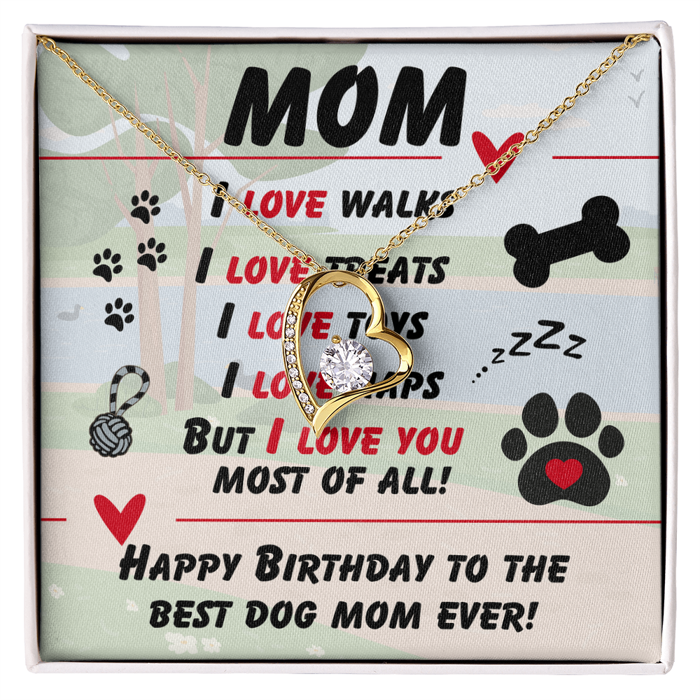 Mom - I love walks - Forever Love Necklace