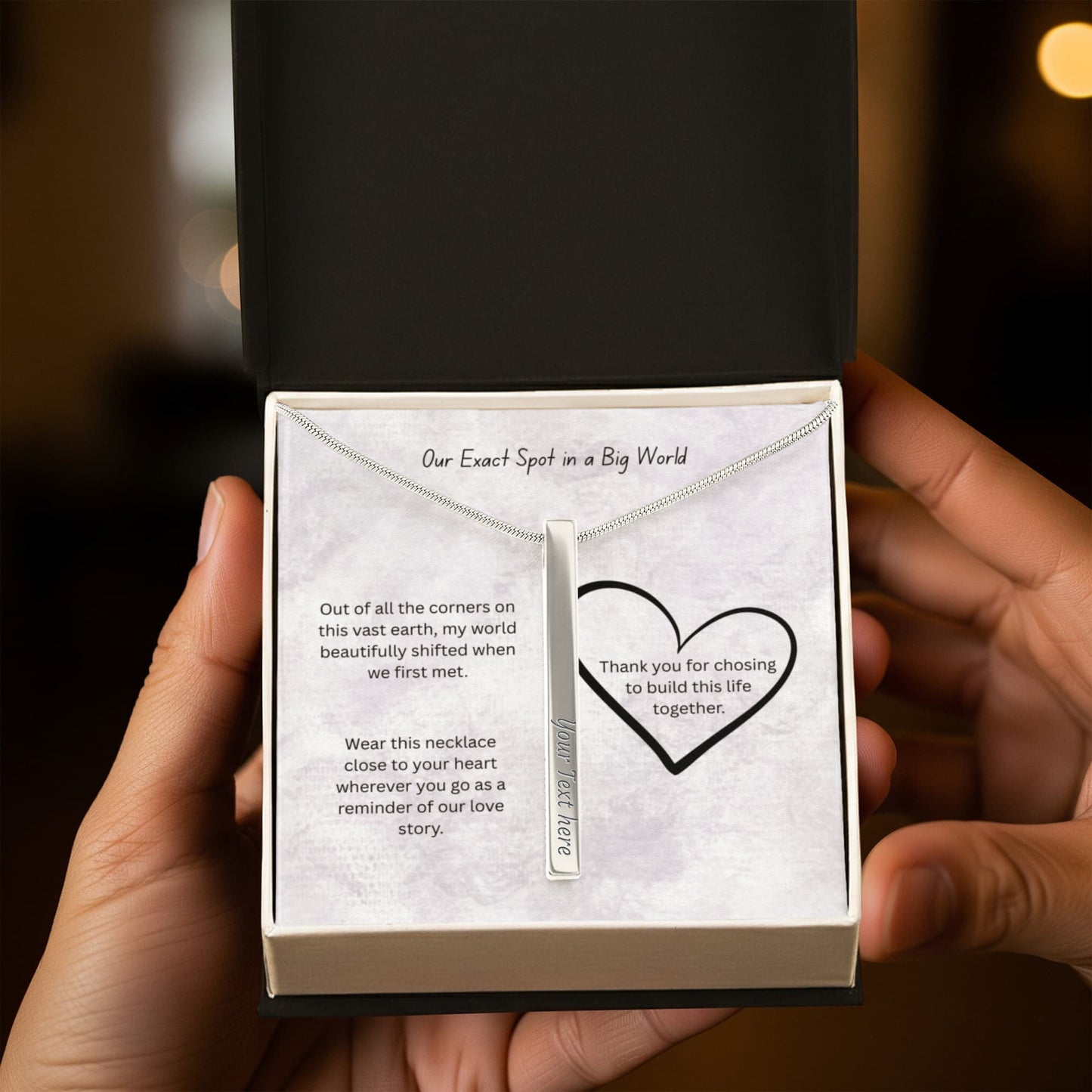 The "Love Coordinates" Custom 4-Sided GPS Location Necklace