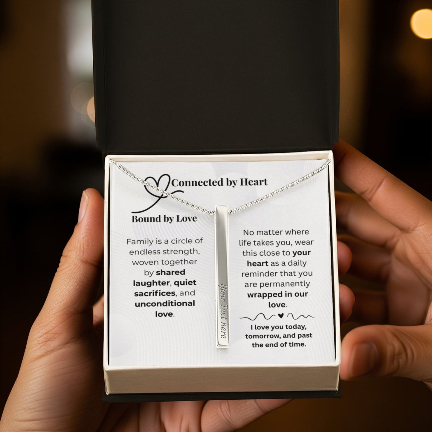 The "Family Bond" Personalized 4-Sided Necklace for Wife