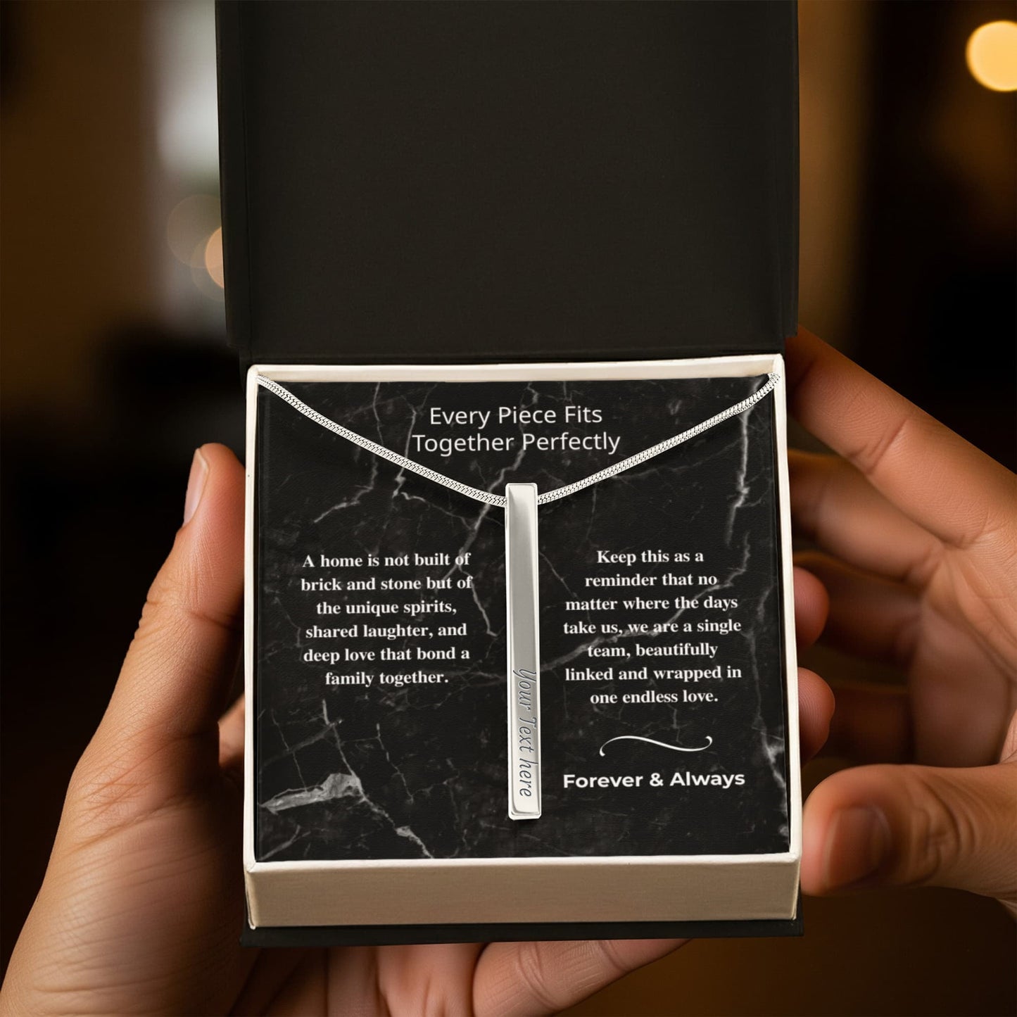 The "Whole Family Grid" Personalized 4-Sided Name Necklace