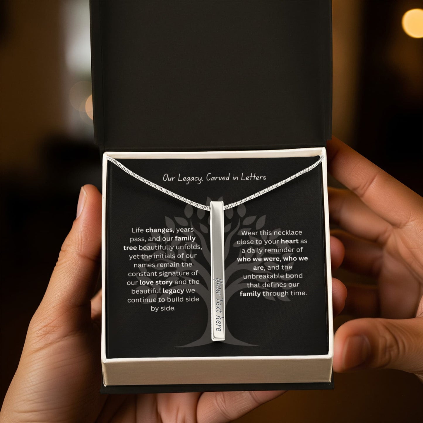 The "Family Initials Legacy" Personalized 4-Sided Necklace
