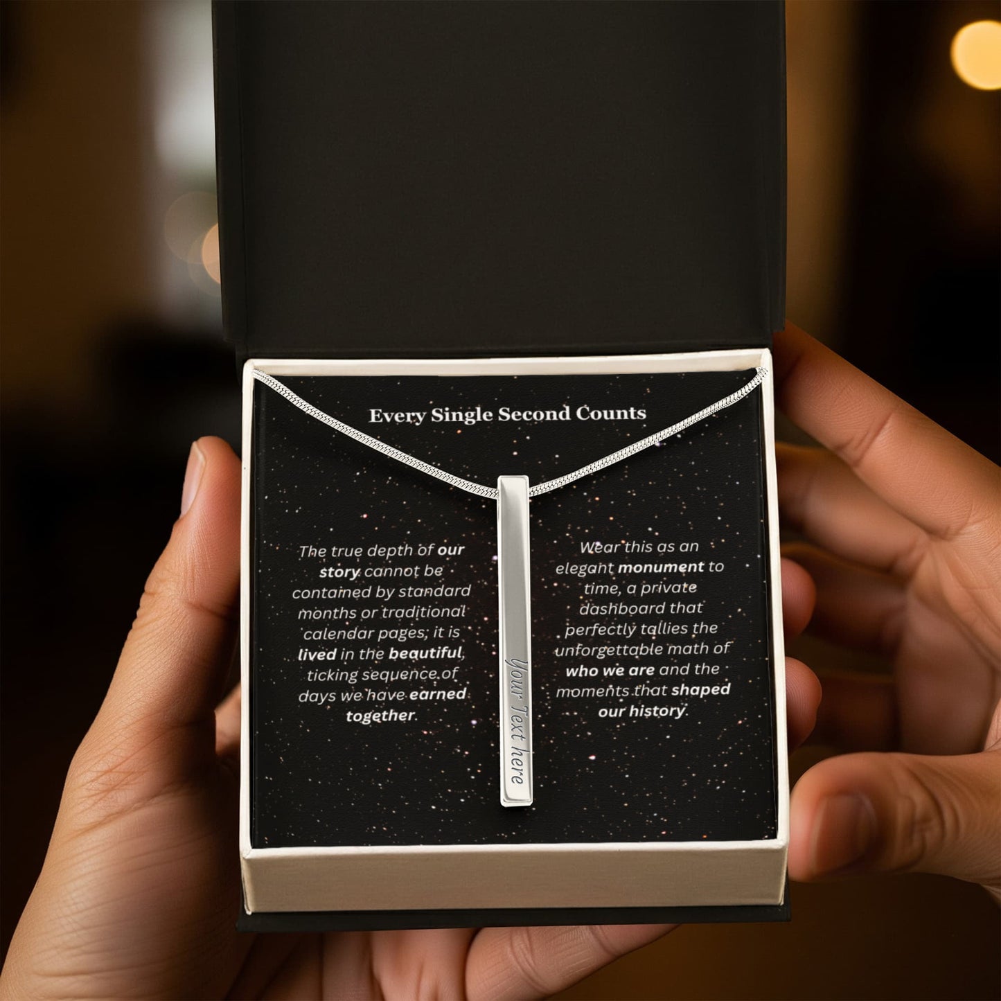 The "Days of My Life" Custom 4-Sided Countdown Necklace