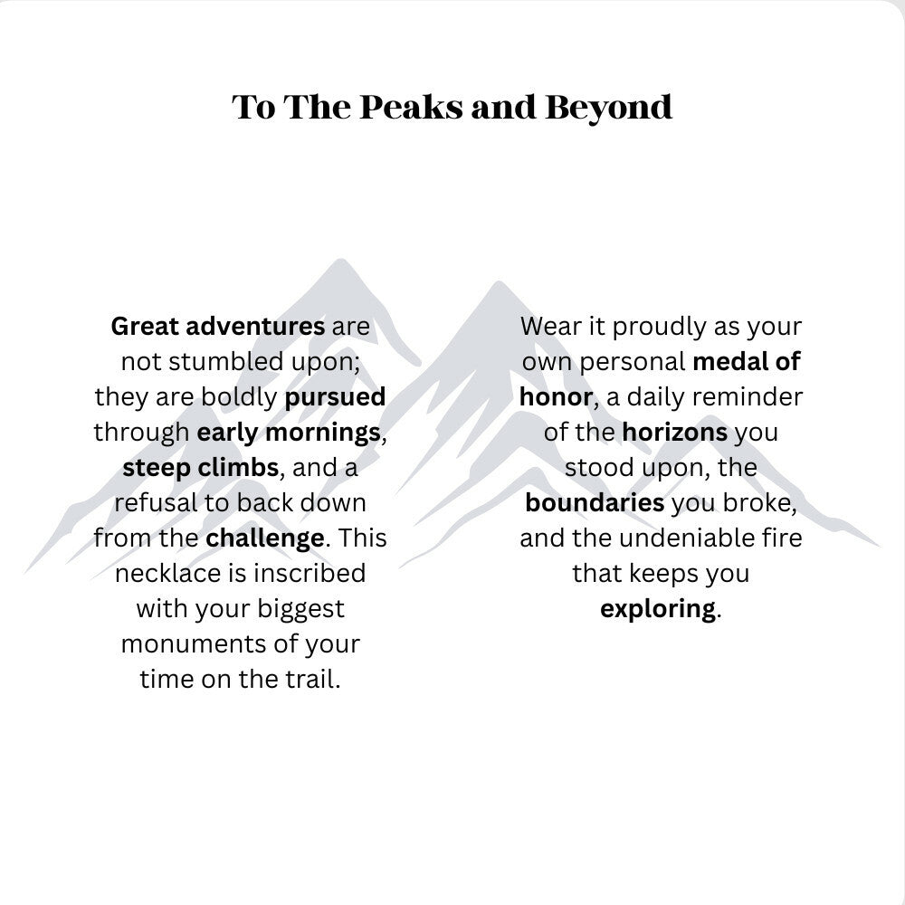The "Seven Summits" Personalized 4-Sided Hiker Necklace