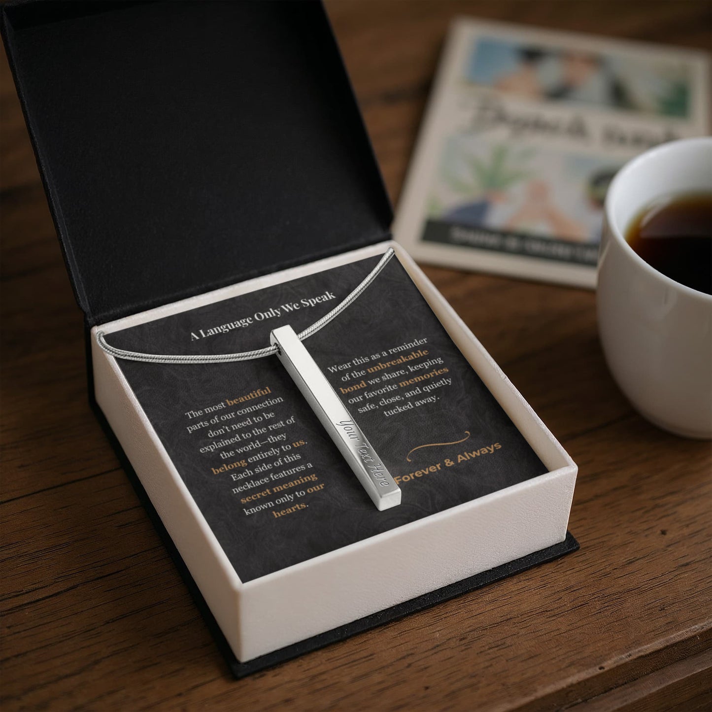 The "Hidden Meaning" Custom Acronym Vertical Bar Necklace