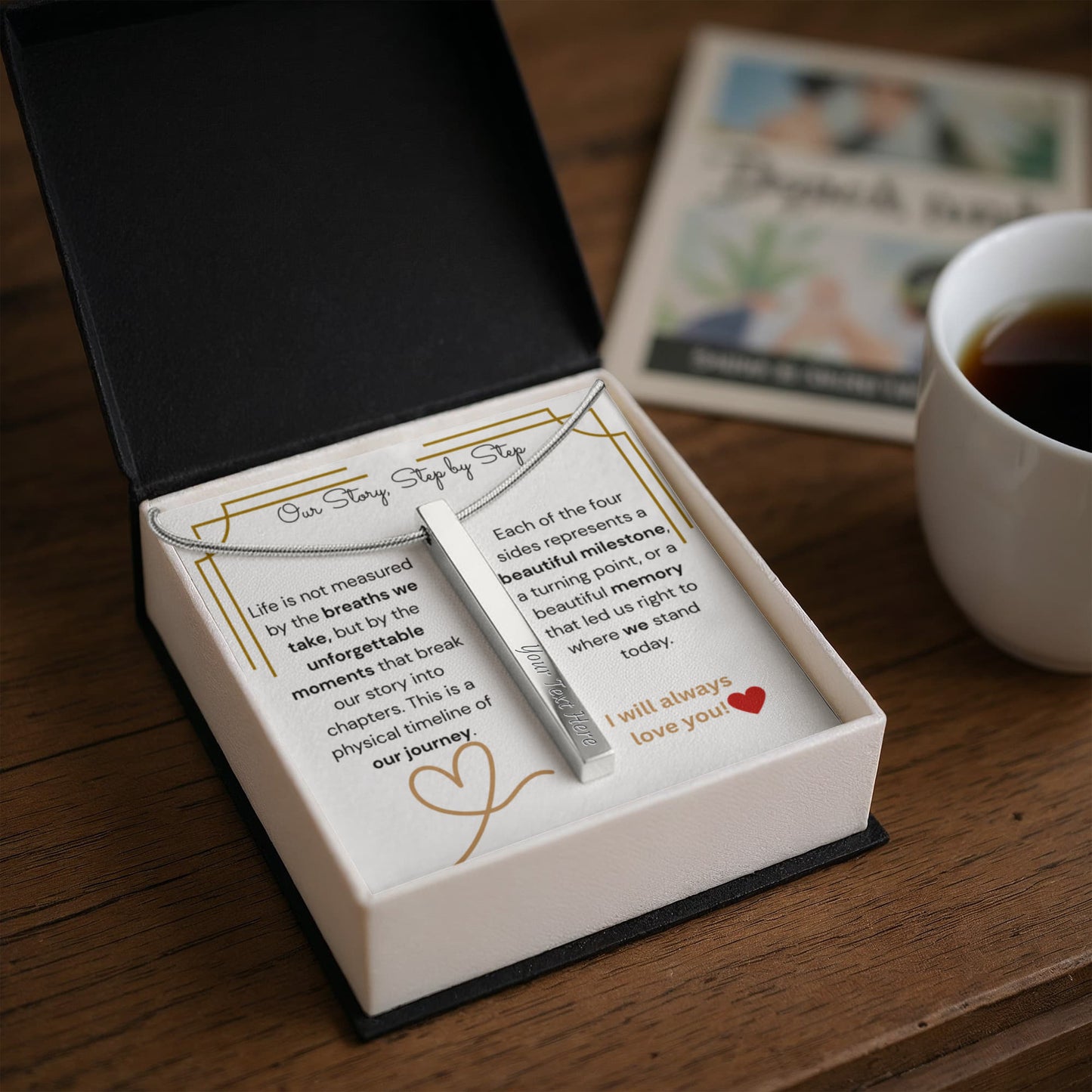 The "Relationship Timeline" 4-Sided Engraved Necklace