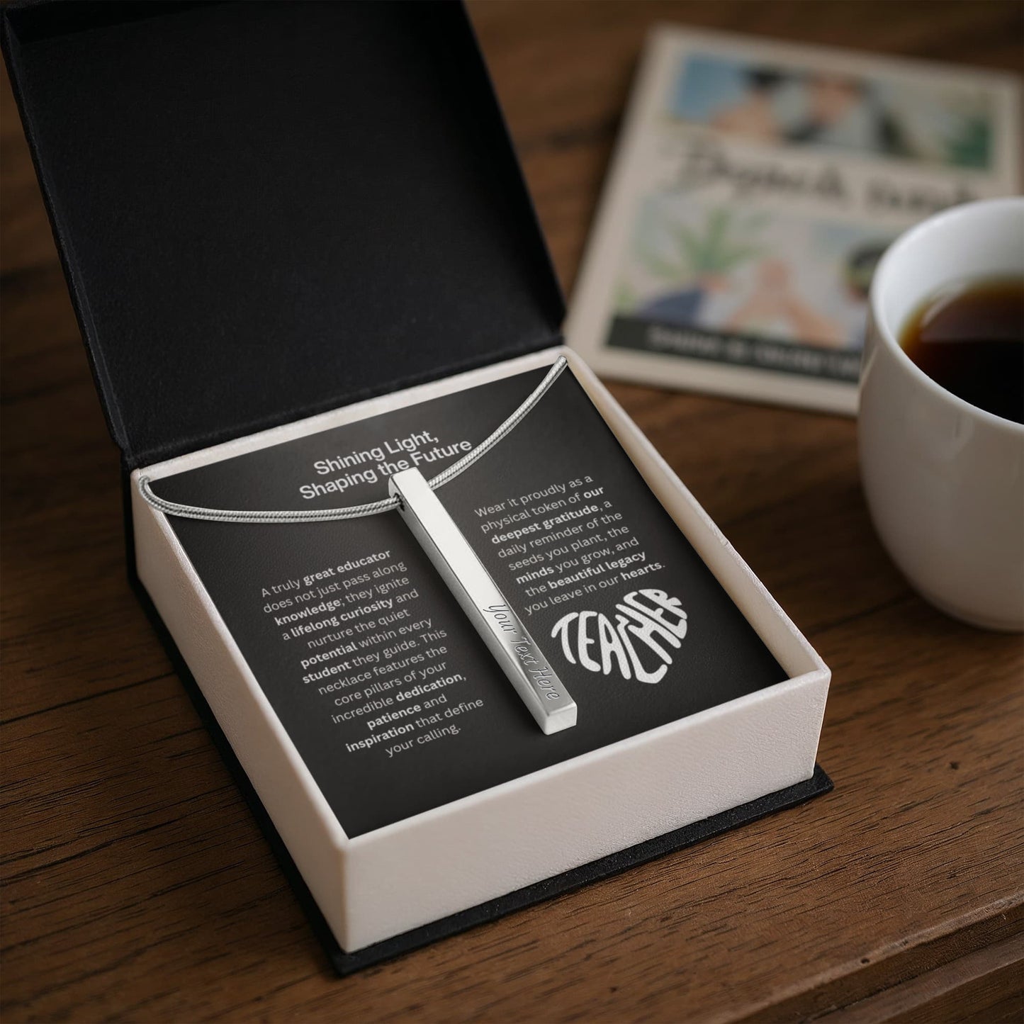 The "Teacher Appreciation" Personalized Vertical Stick Necklace