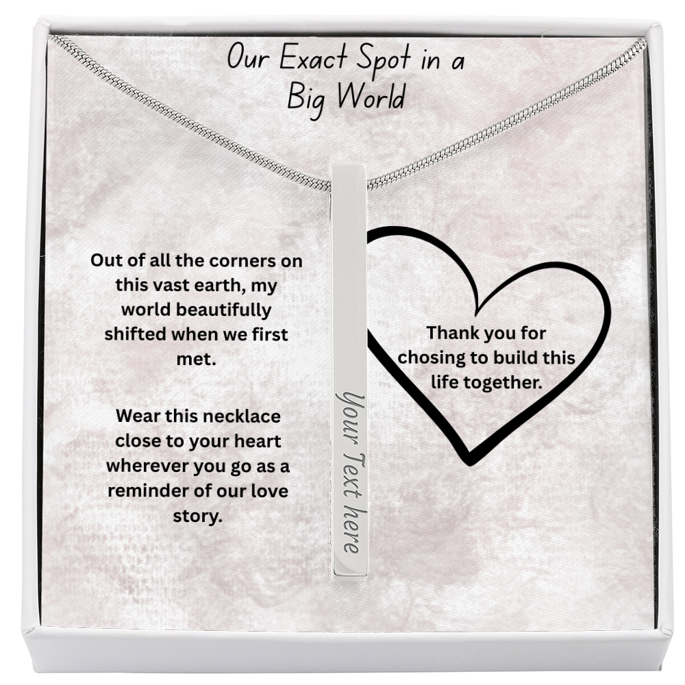 The "Love Coordinates" Custom 4-Sided GPS Location Necklace
