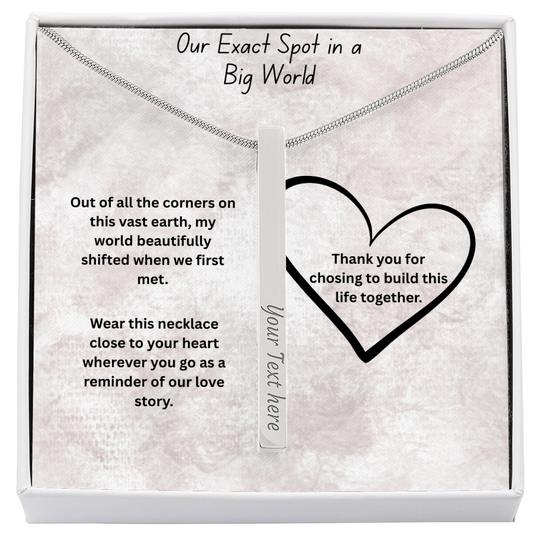 The "Love Coordinates" Custom 4-Sided GPS Location Necklace