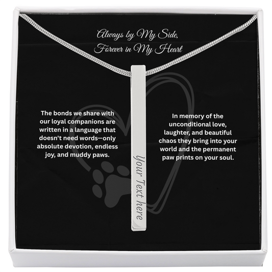 The "Pet Parent Legacy" Personalized 4-Sided Name Necklace