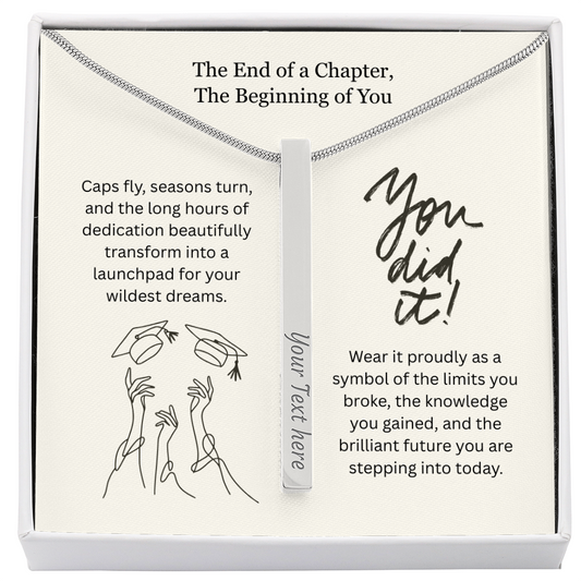 The "Graduation Milestone" Personalized Vertical Stick Necklace