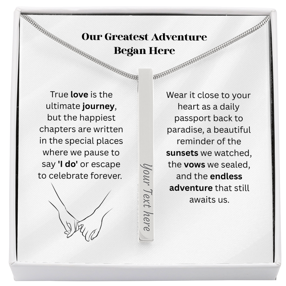 The "Destination Wedding" Custom 4-Sided Honeymoon Keepsake