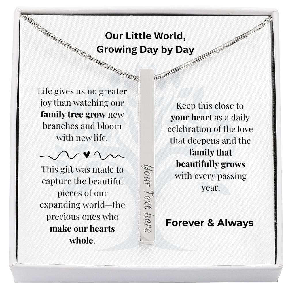 The "Growing Family" 4-Sided Name Necklace for Mom