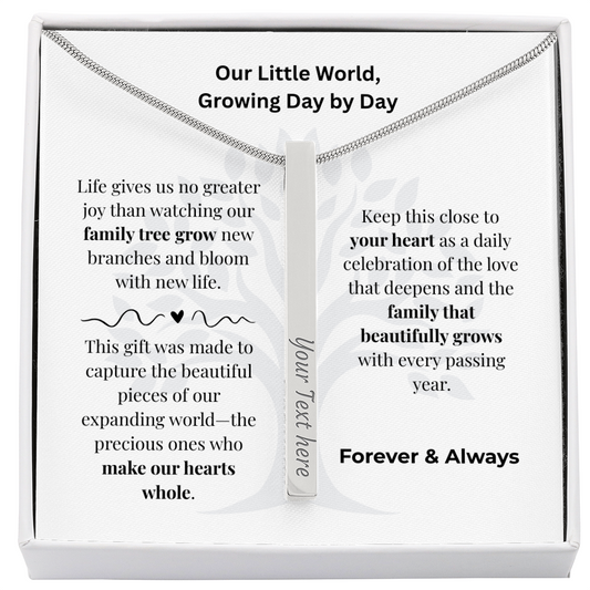 The "Growing Family" 4-Sided Name Necklace for Mom