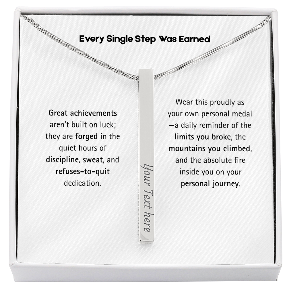 The "Goal Getter" Personalized 4-Sided Fitness Necklace