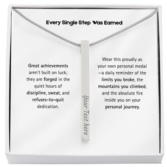 The "Goal Getter" Personalized 4-Sided Fitness Necklace