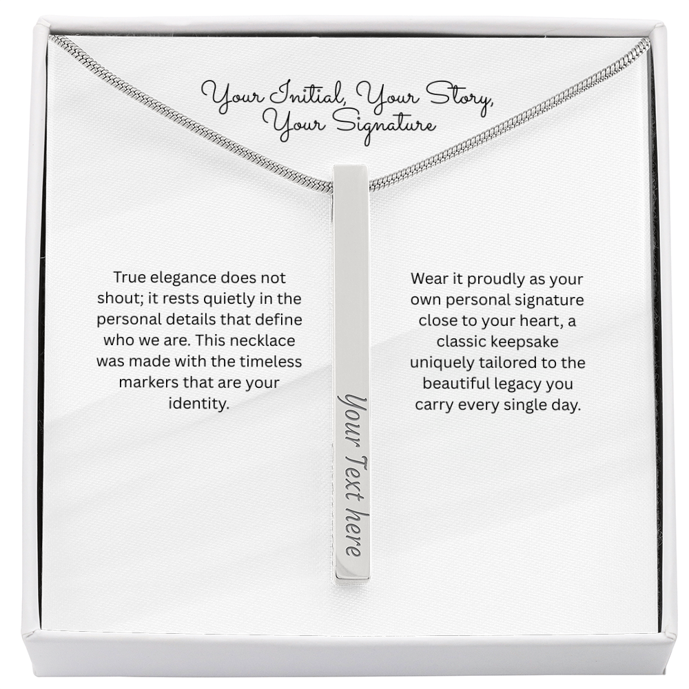 The "Classic Monogram" Personalized Vertical Initial Necklace