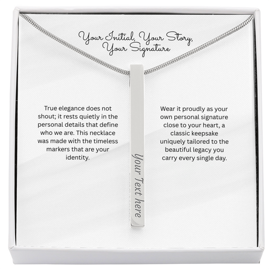 The "Classic Monogram" Personalized Vertical Initial Necklace