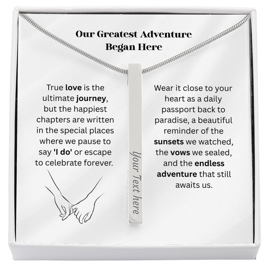 The "Destination Wedding" Custom 4-Sided Honeymoon Keepsake