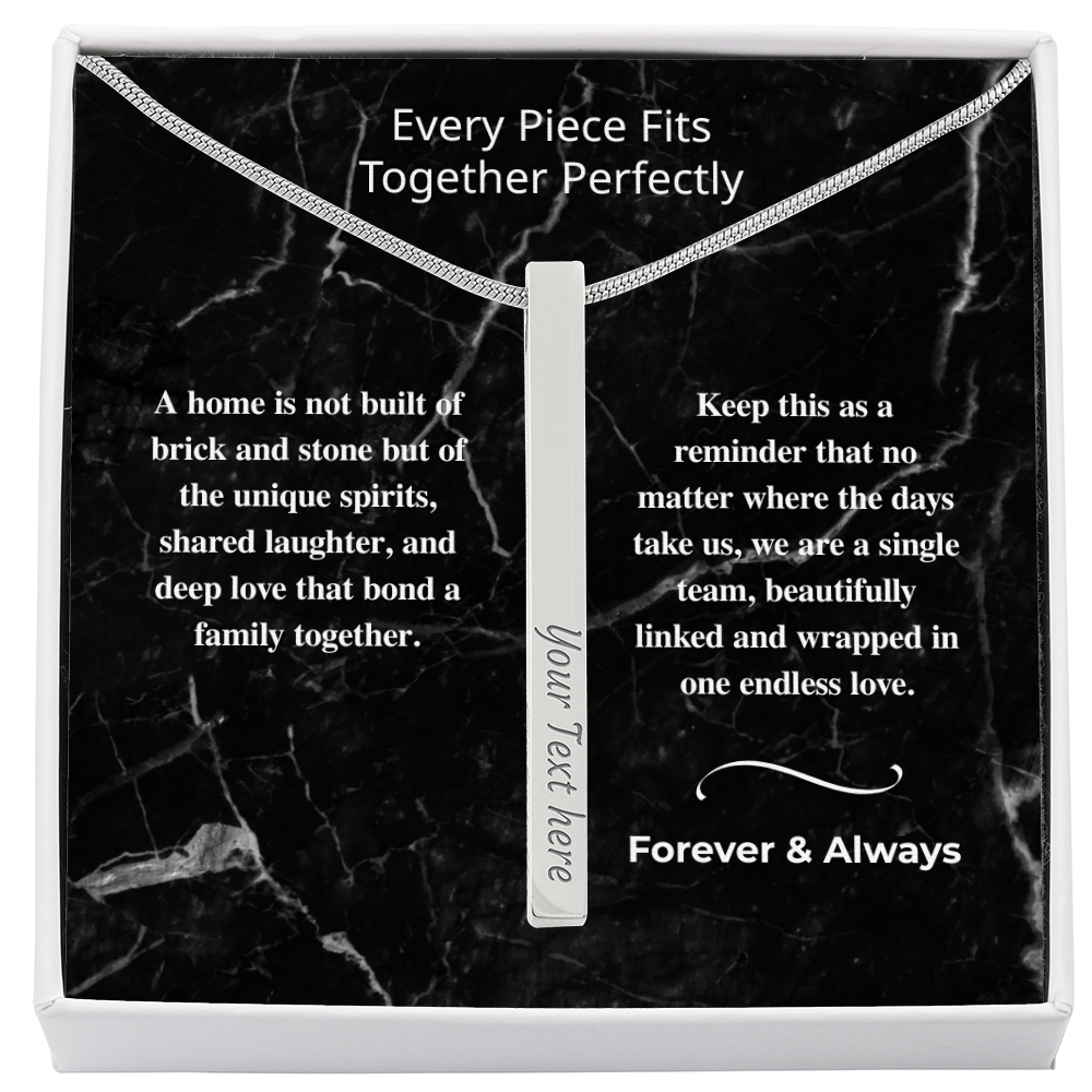 The "Whole Family Grid" Personalized 4-Sided Name Necklace
