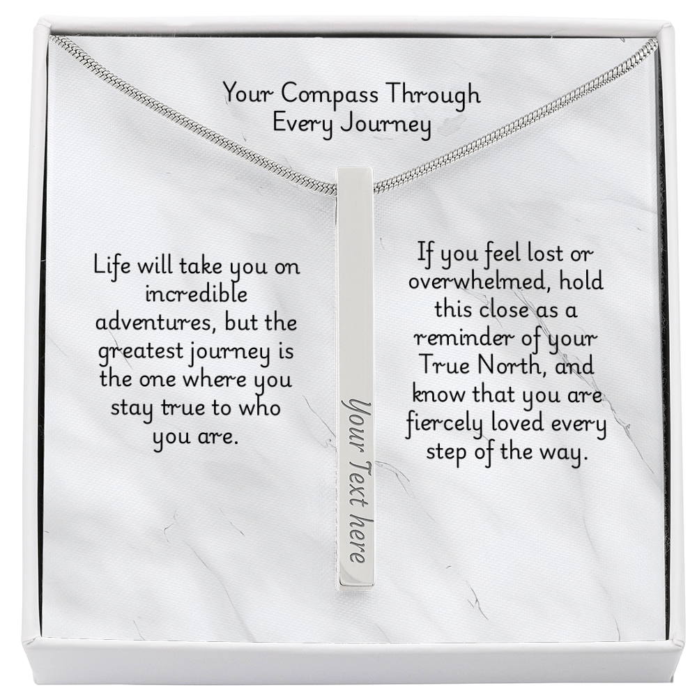 The "True North Compass" 4-Sided Necklace for Daughter