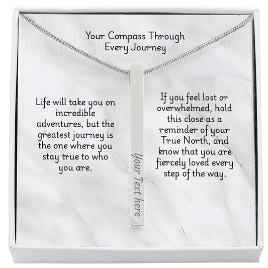 The "True North Compass" 4-Sided Necklace for Daughter