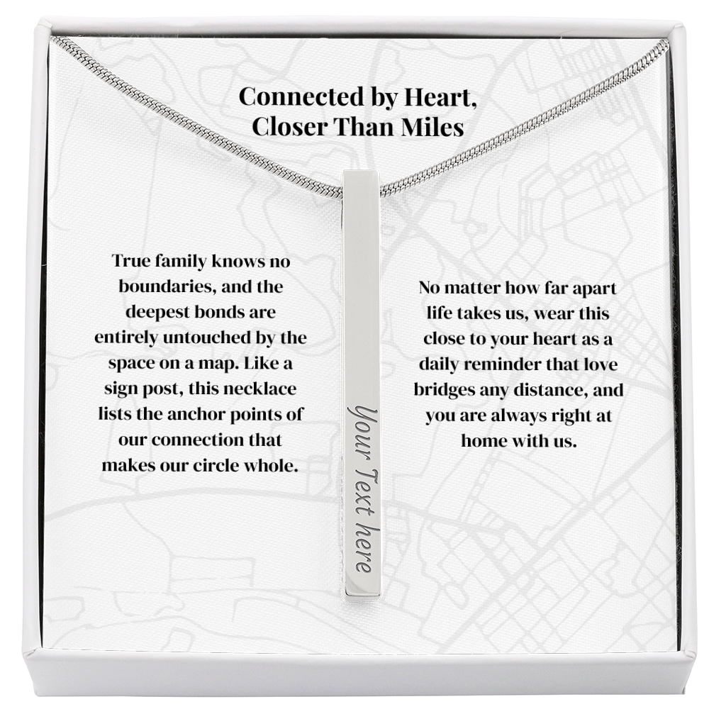 The "Long-Distance Family" Custom 4-Sided Name Necklace