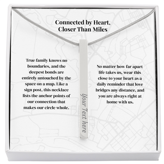 The "Long-Distance Family" Custom 4-Sided Name Necklace