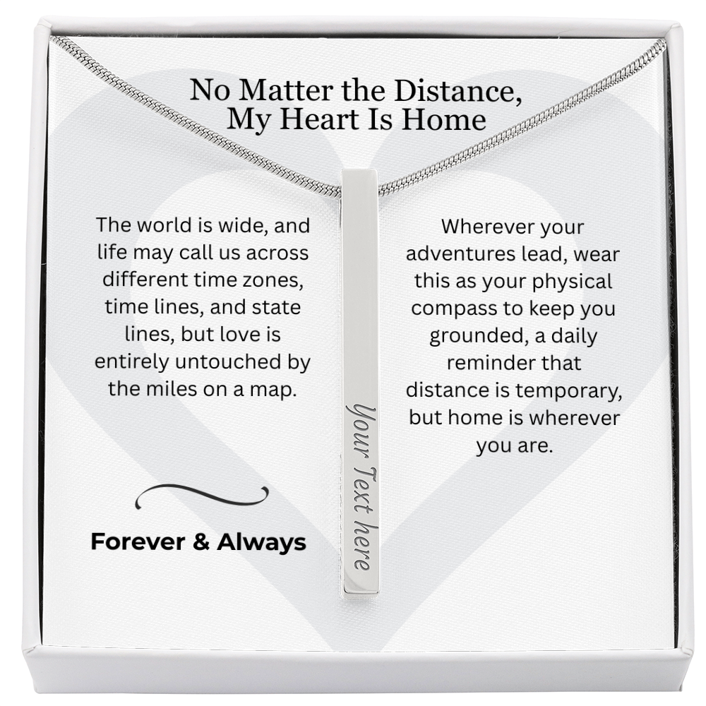 The "Long-Distance Home" Custom 4-Sided Relocation Necklace