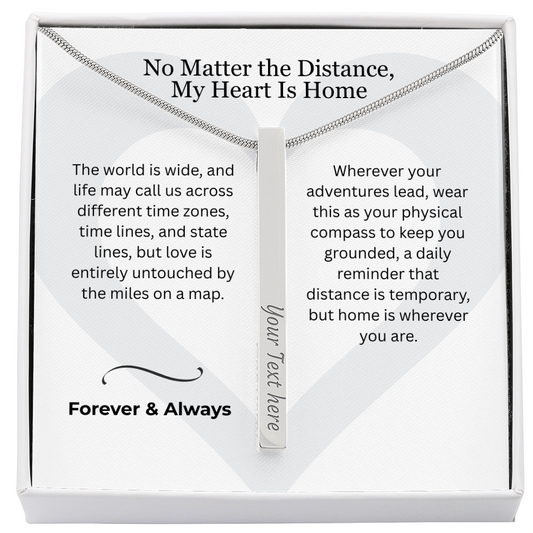 The "Long-Distance Home" Custom 4-Sided Relocation Necklace