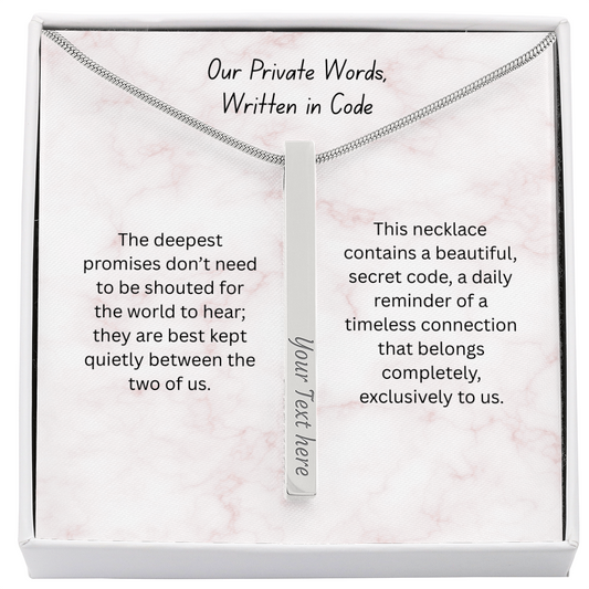 The "Secret Code Acronym" Custom 4-Sided Romantic Necklace