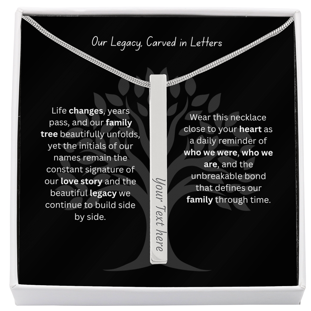 The "Family Initials Legacy" Personalized 4-Sided Necklace