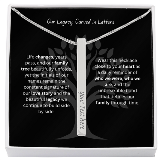 The "Family Initials Legacy" Personalized 4-Sided Necklace