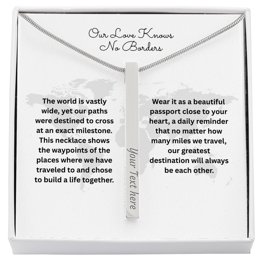 The "Global Love Story" Custom 4-Sided International Necklace