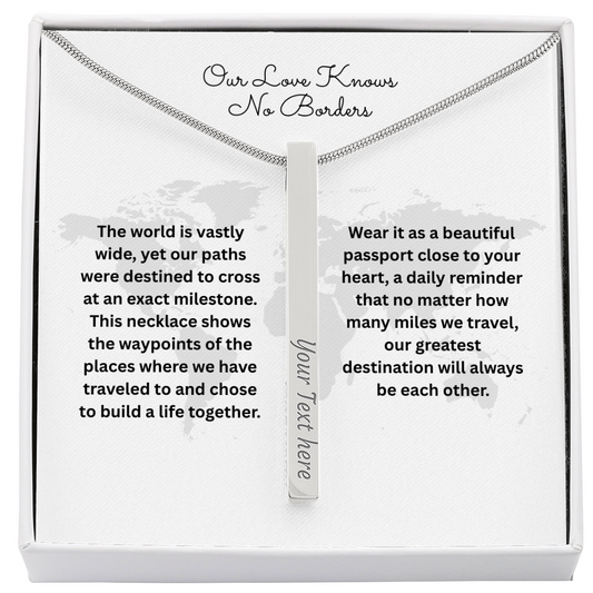 The "Global Love Story" Custom 4-Sided International Necklace