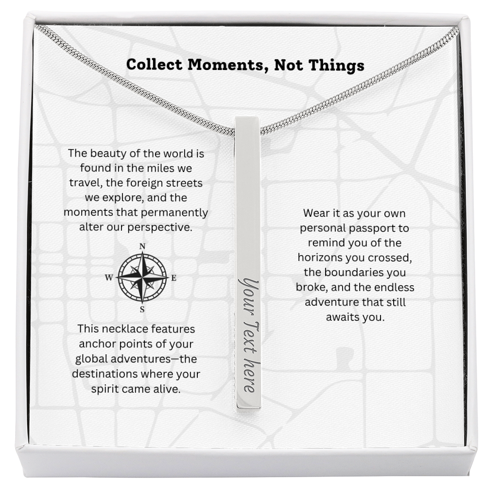 The "Travel Adventure" Custom 4-Sided Wanderlust Necklace