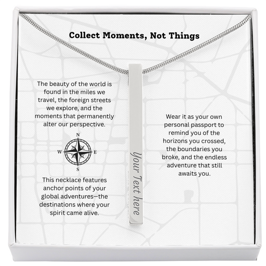 The "Travel Adventure" Custom 4-Sided Wanderlust Necklace