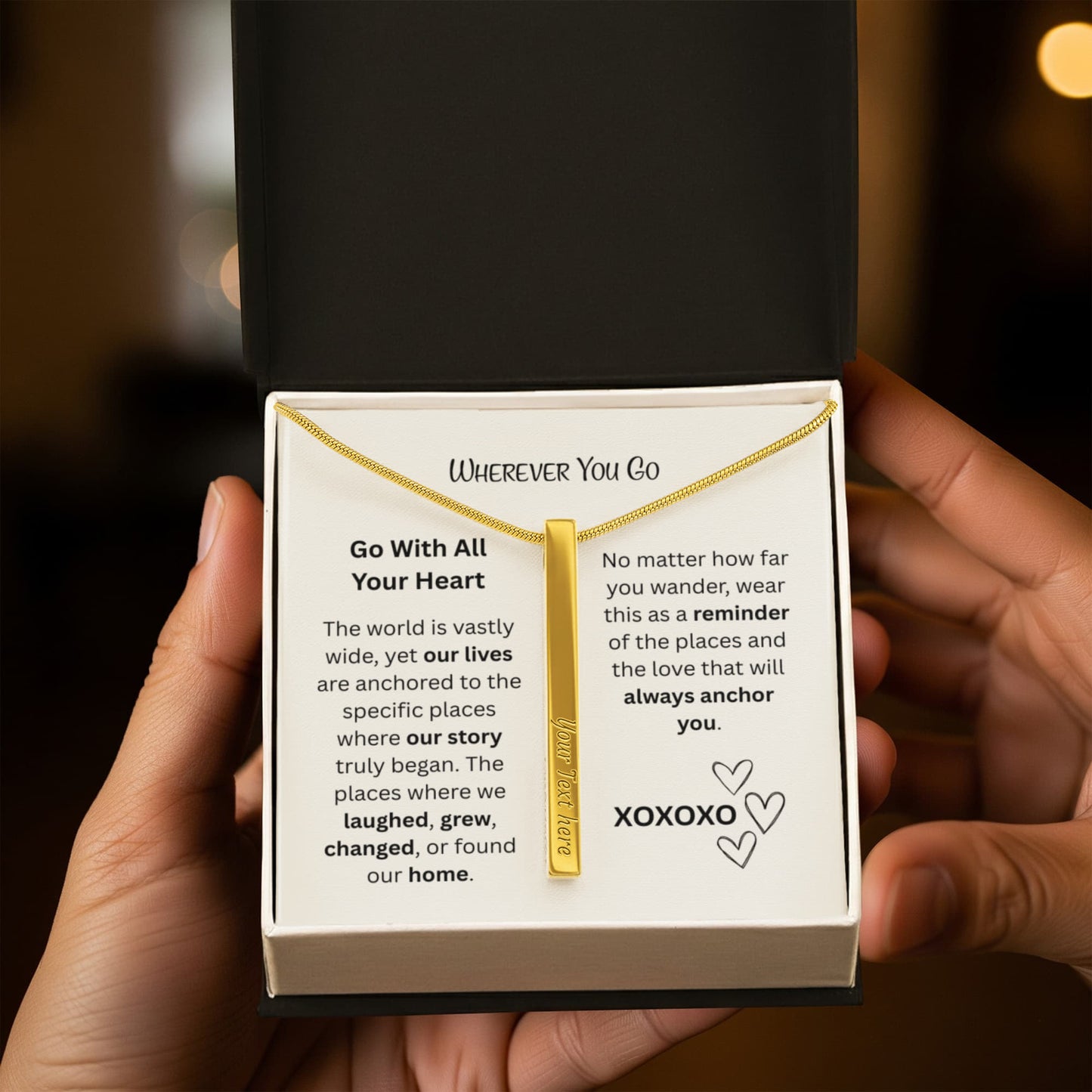 The "Love Coordinates" 4-Sided Custom GPS Necklace