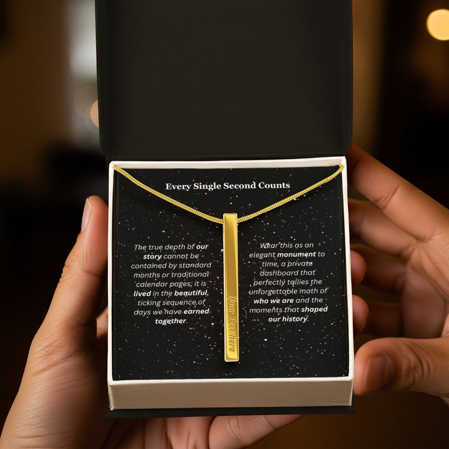 The "Days of My Life" Custom 4-Sided Countdown Necklace