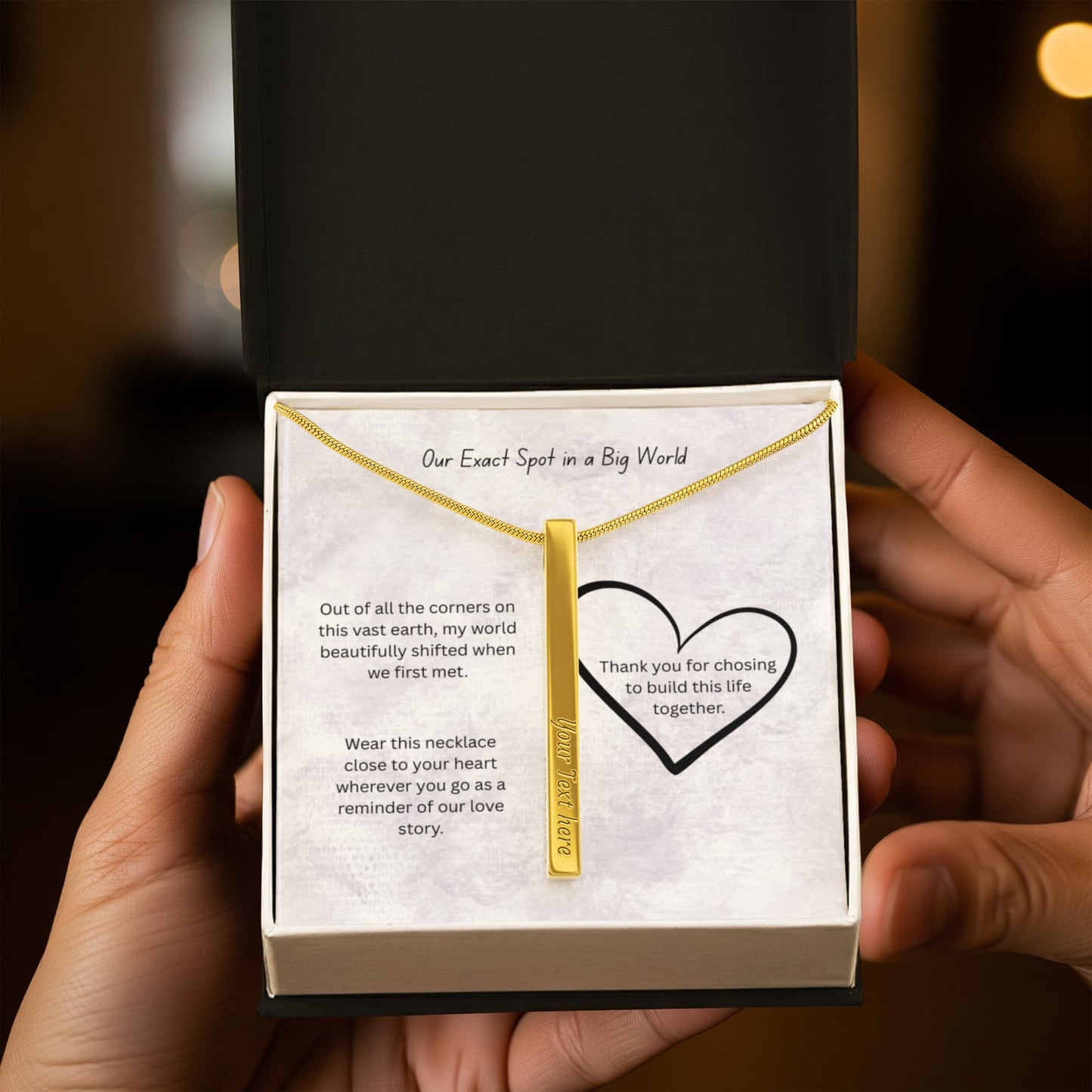 The "Love Coordinates" Custom 4-Sided GPS Location Necklace