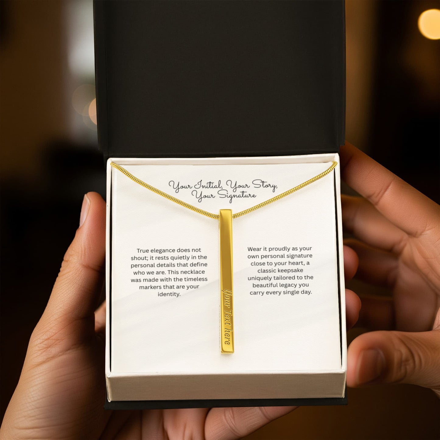 The "Classic Monogram" Personalized Vertical Initial Necklace