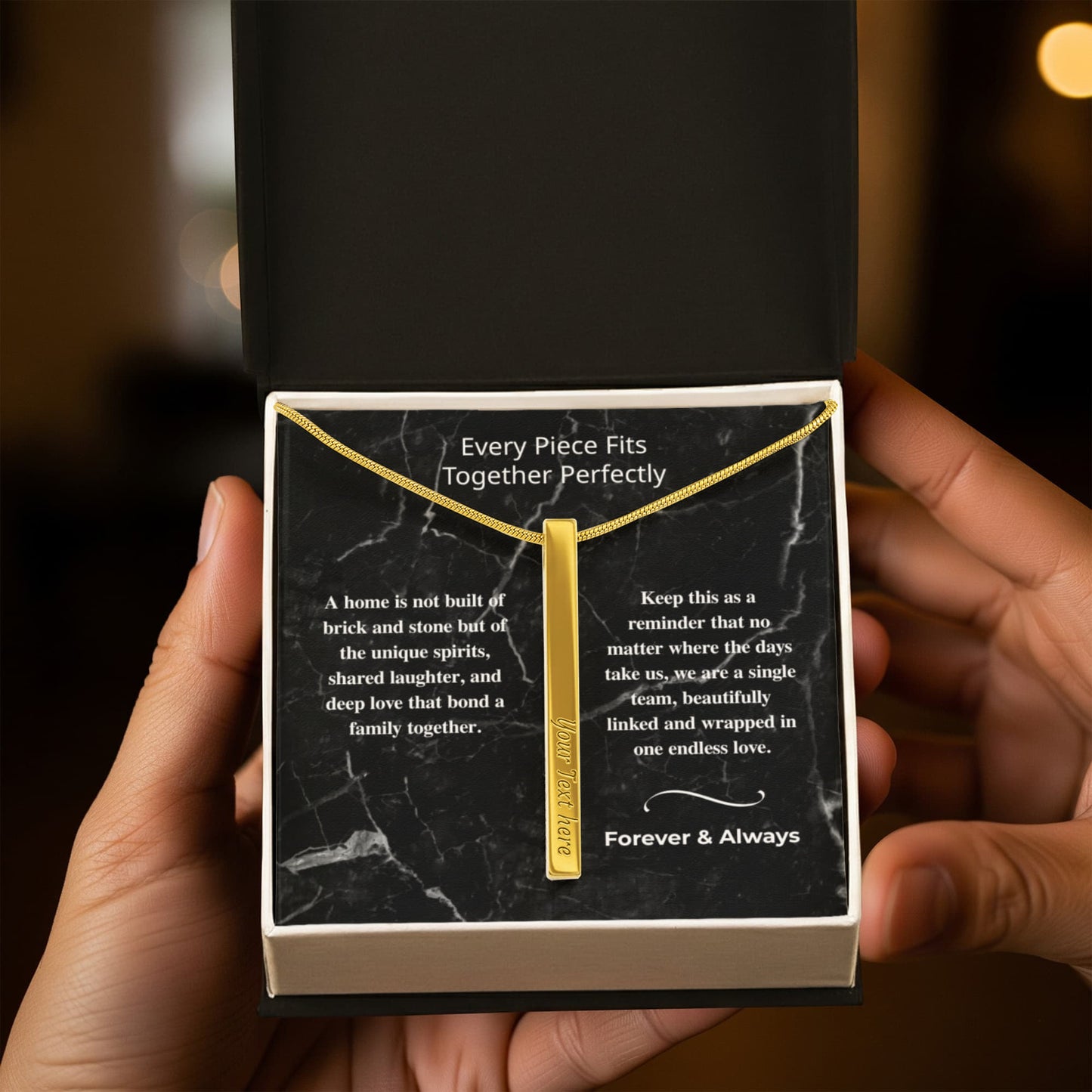 The "Whole Family Grid" Personalized 4-Sided Name Necklace