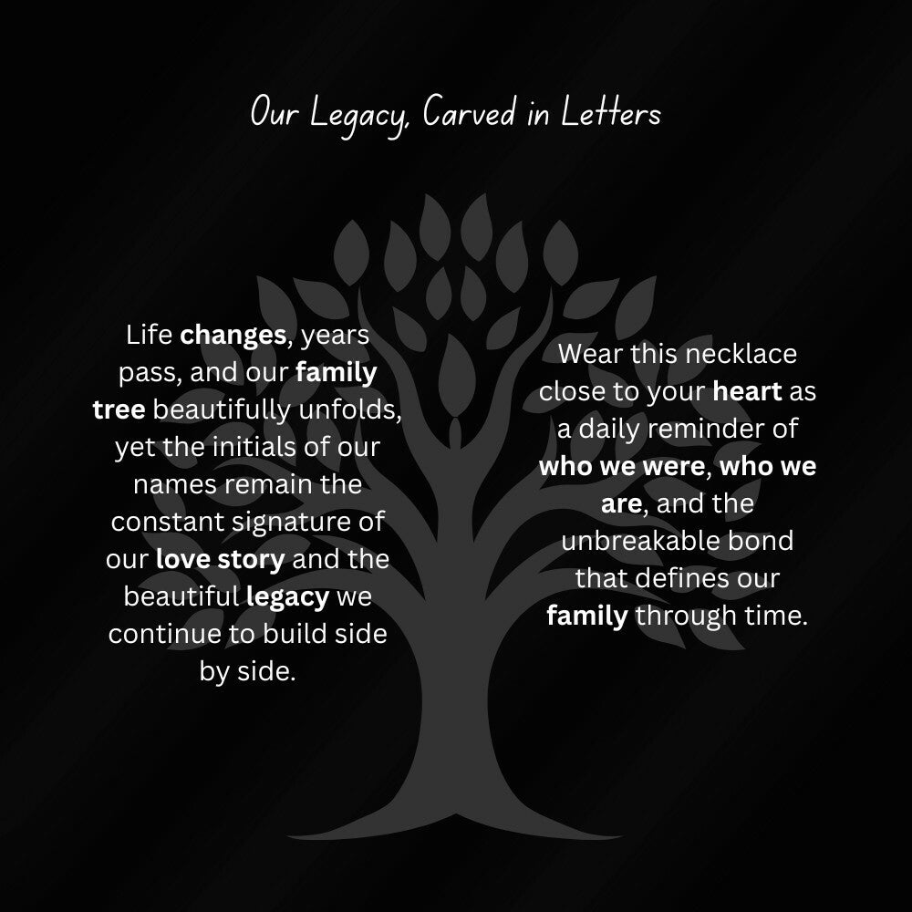 The "Family Initials Legacy" Personalized 4-Sided Necklace